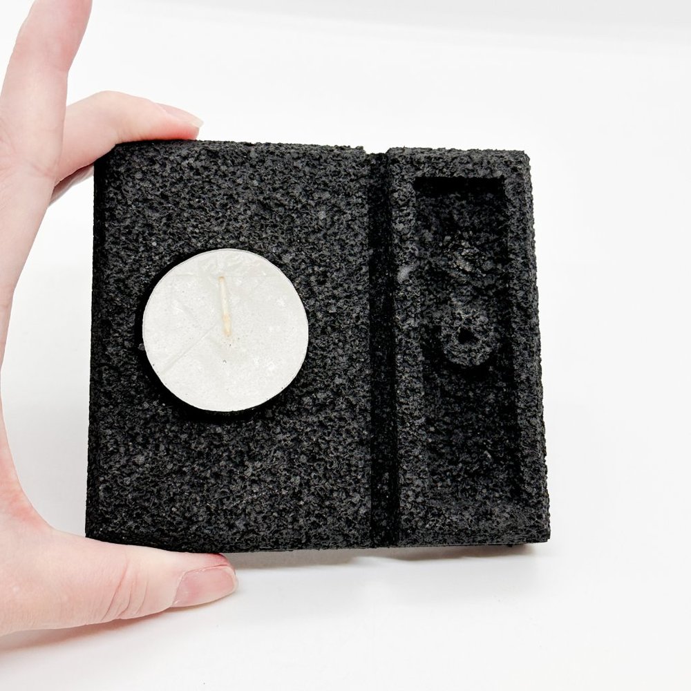 SOLD NIB Lava Stone Candle Incense Holder Zodiac 90's Y2K Chakra Witchy